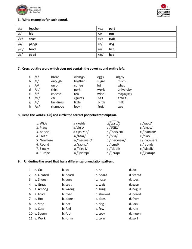 pronunciation and assignment