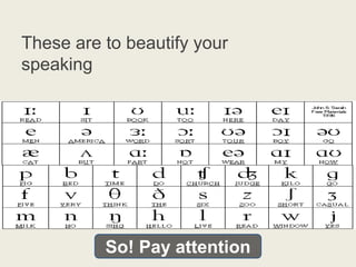These are to beautify your
speaking




          So! Pay attention
 