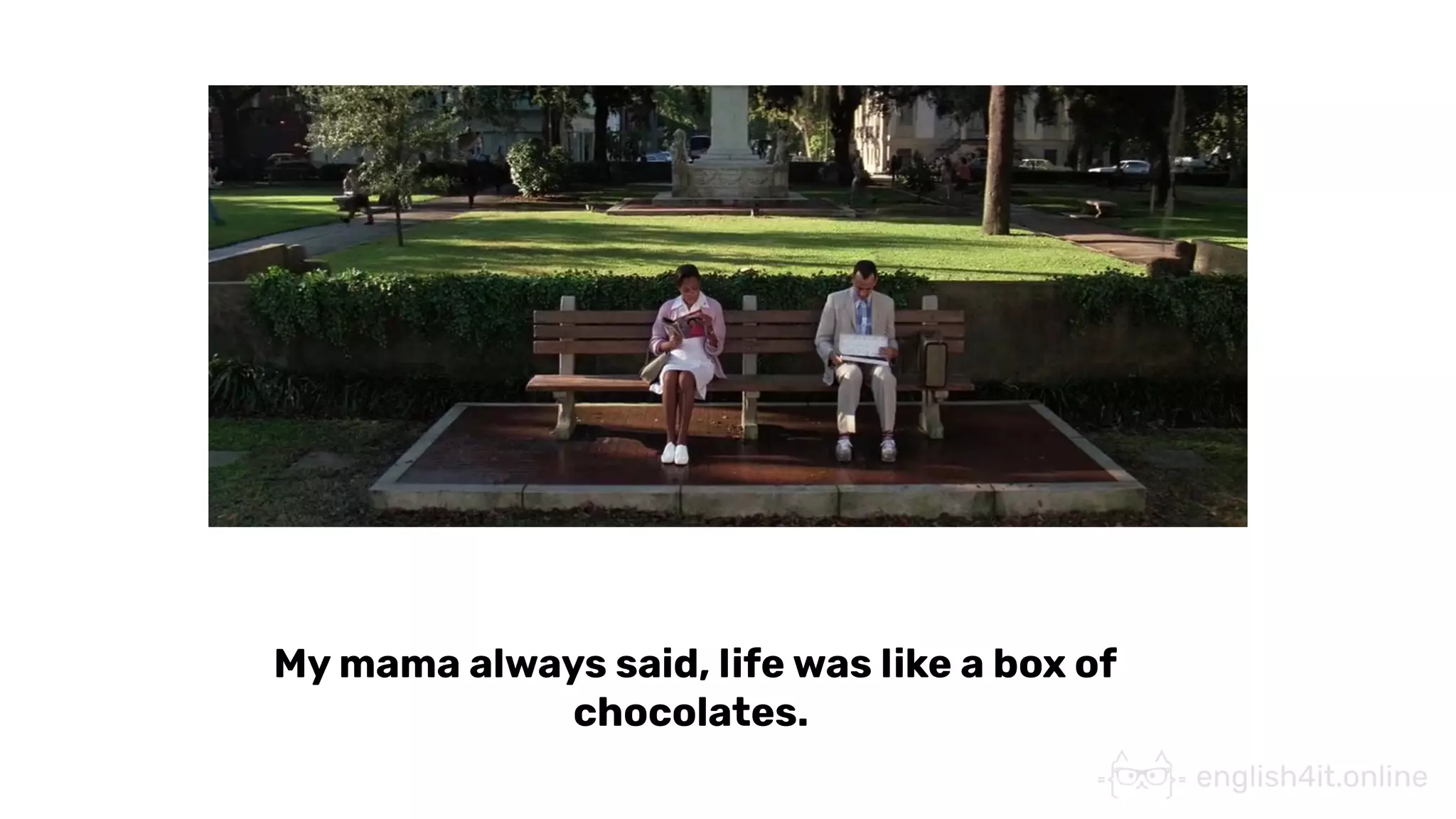 My mama always said, life was like a box of
chocolates.
 