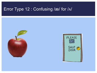 Error Type 12 : Confusing /æ/ for /ʌ/
 