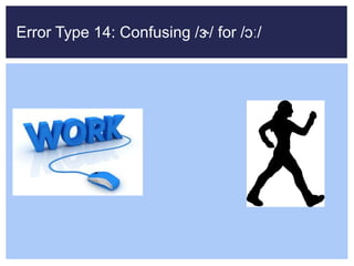 Error Type 14: Confusing /ɝ/ for /ɔː/
 