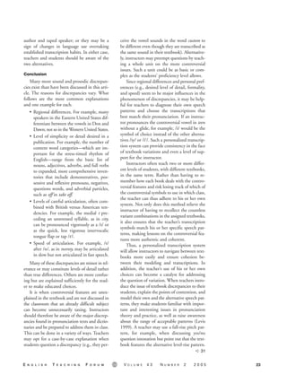 Pronunciation Textbook Discrepancies