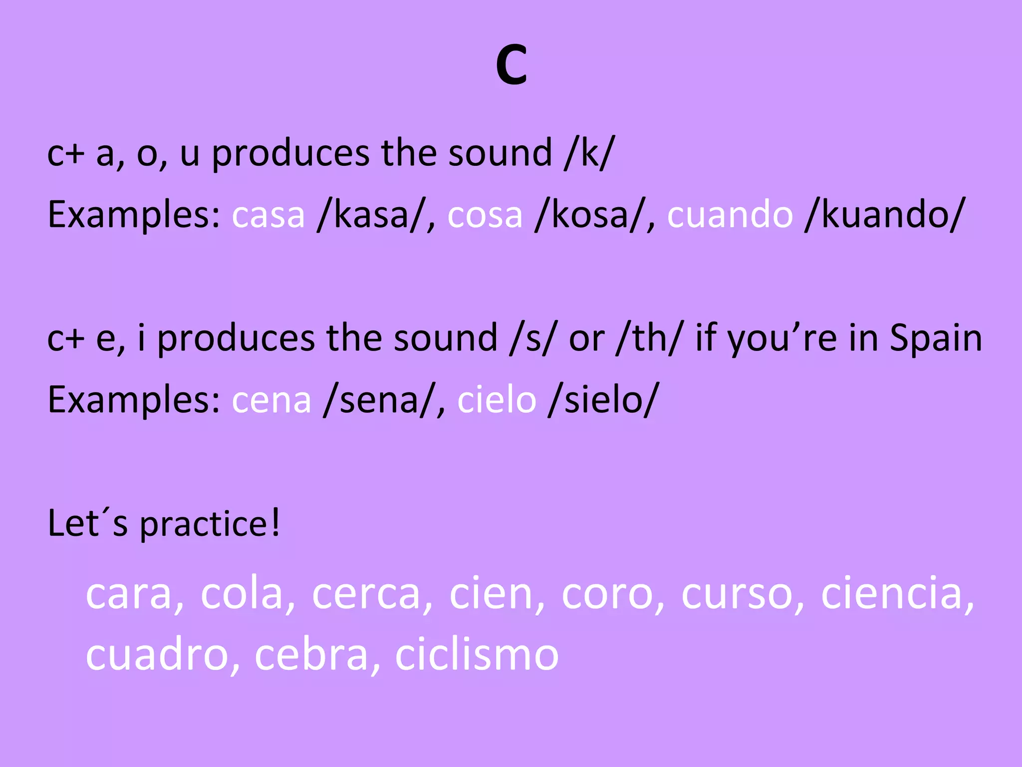 Pronunciation Tips for Beginning Spanish adapted by Sra. Johnson PPT
