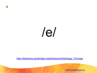 Pronunciation of /e/ and /æ/ | PPSX