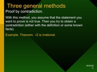 Theorems and Proofs for Discrete Mathematics. | PPT