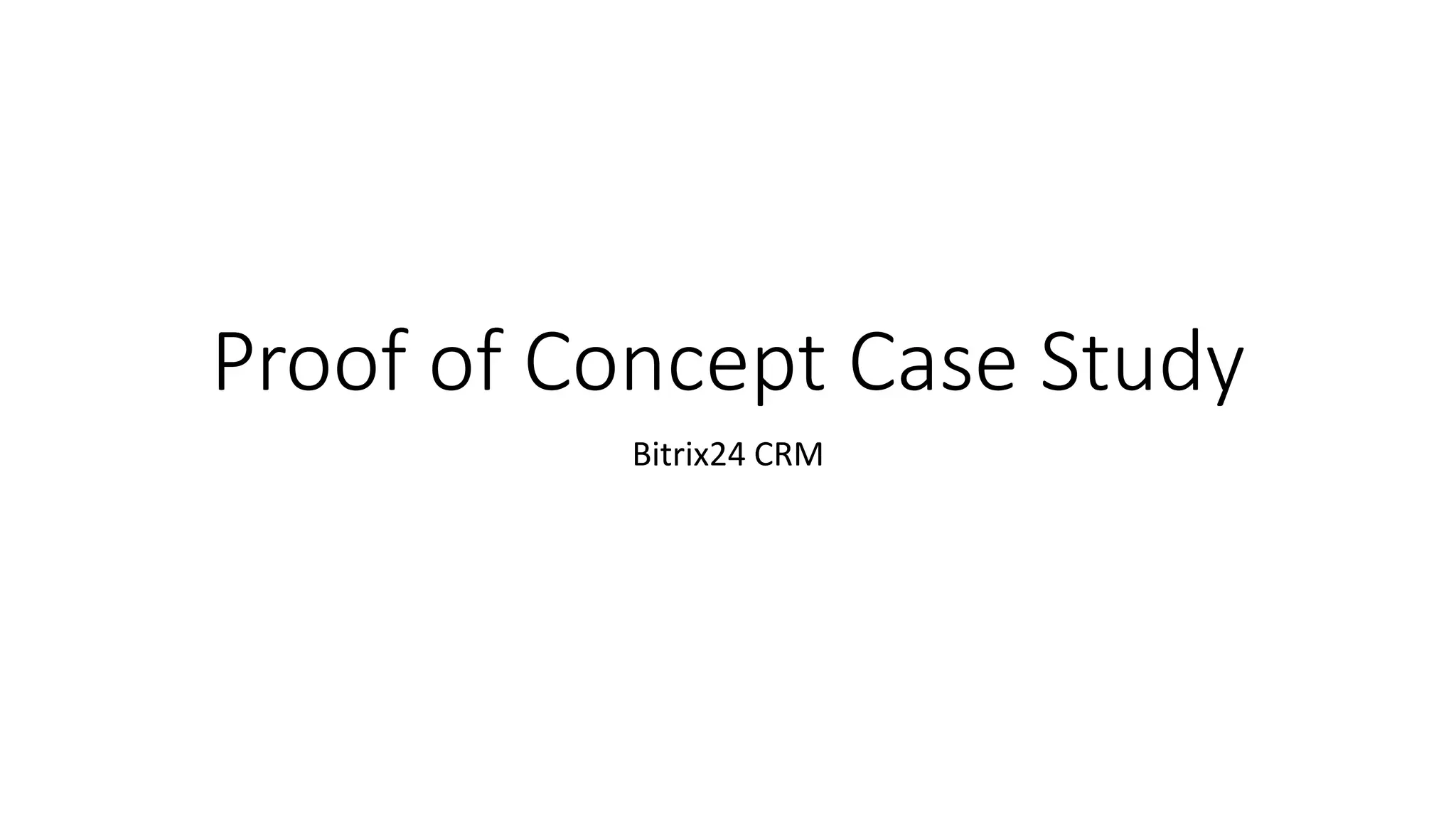 Proof of concept case study PPT