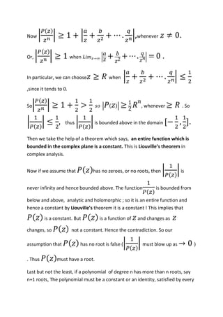 Proof of Fundamental theorem of algebra even for class 11 student.pdf