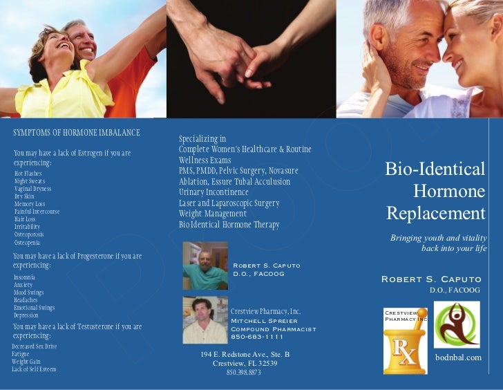 Bio identical hormone replacement brochure