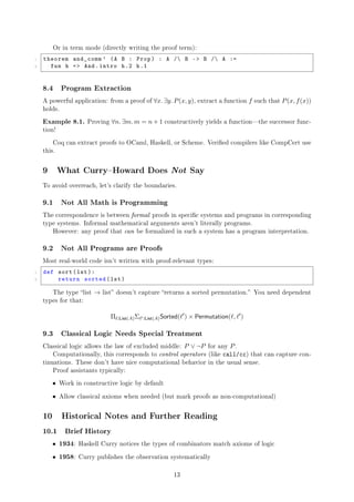 Math Proof = Computer Program (Curry-Howard) | PDF