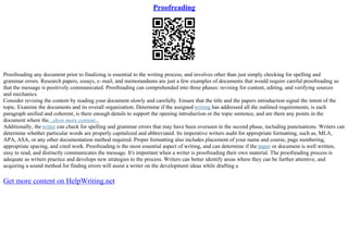 Proofreading | PDF