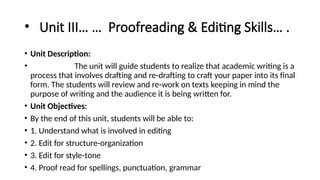 Proofreading ...... Definition,principles,key elements,uses | PPTX
