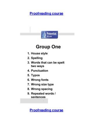 Proofreading course

Proofreading course

 
