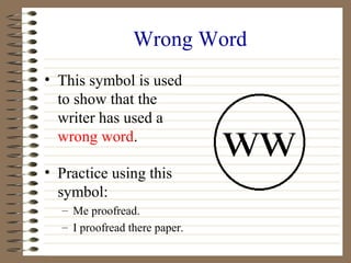 Proofreading and Editing Symbols | PPT