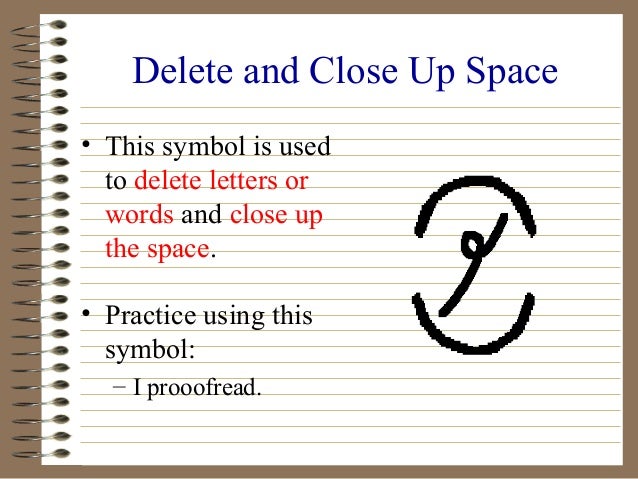 Proofreading and Editing Symbols