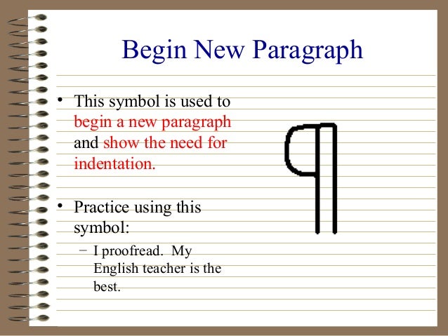 Type paragraph symbol