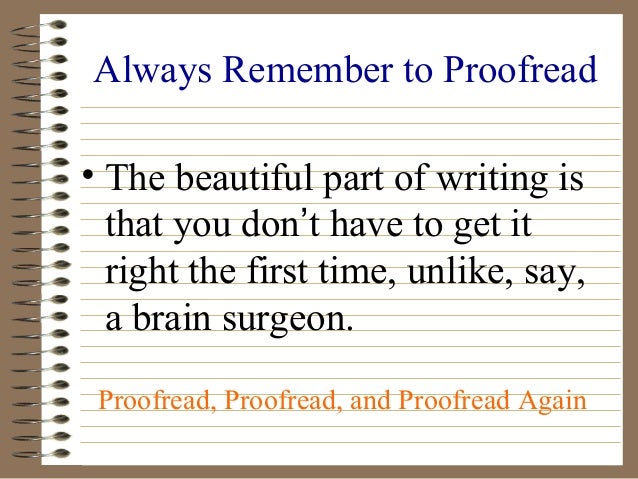 What is proofreading