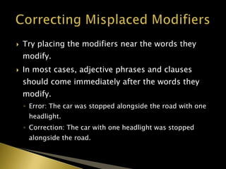 Proofreading, Sentence structure, & Self Editing | PPTX