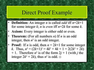 Basic Direct Proofs Basic proofs method Basic proofs methodd | PPT