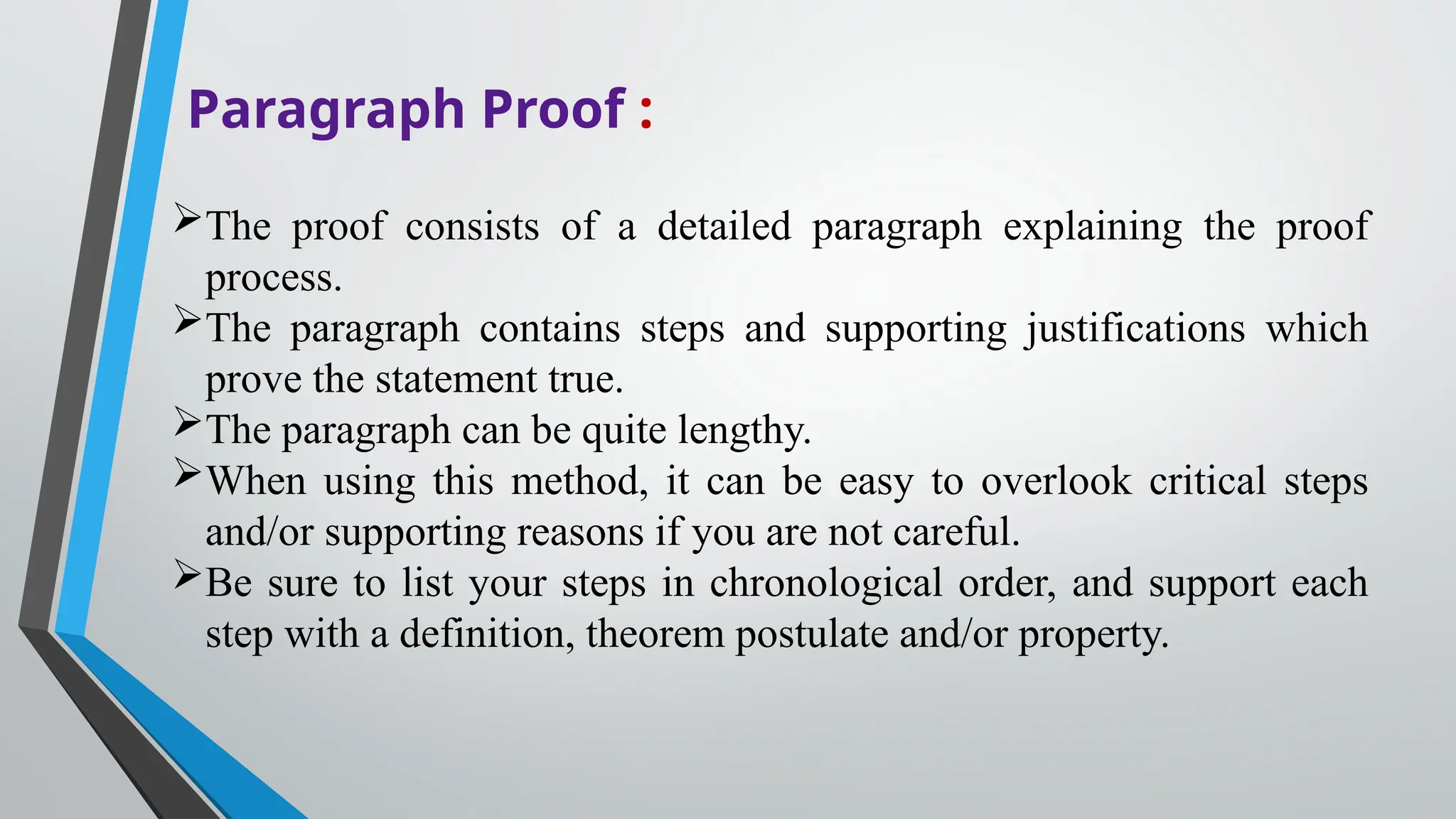 Direct proof and indirect proof meaning and examples ppt