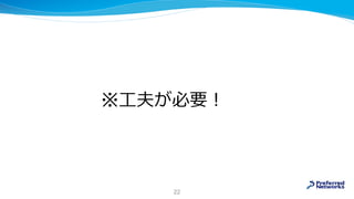 ※工夫が必要！
22
 