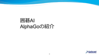 囲碁AI
AlphaGoの紹介
6
 