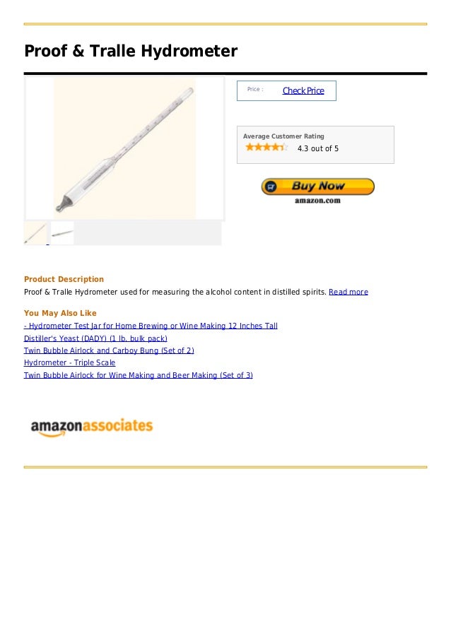 Proof & tralle hydrometer