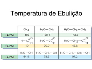 Temperatura de Ebulição
 