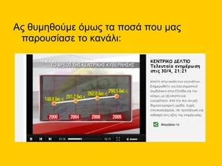 Ας θυμηθούμε όμως τα ποσά που μας παρουσίασε το κανάλι:   