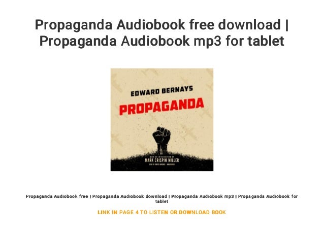 Propaganda Audiobook Free Download | Propaganda Audiobook Mp3 For Tab…