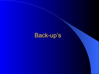 Back-up’s 