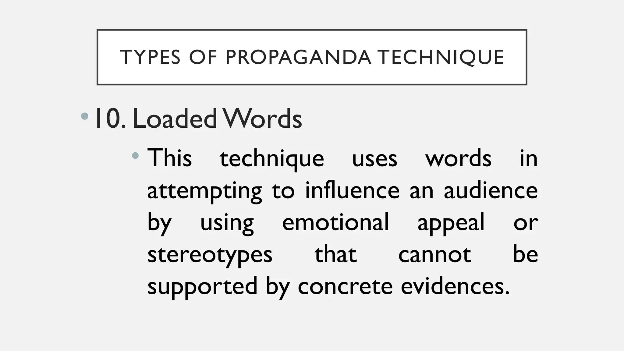 PROPAGANDA TECHNIQUE LESSON ENGLISH- .pptx