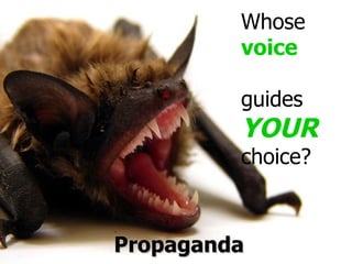 Propaganda Whose  voice   guides  YOUR   choice? 