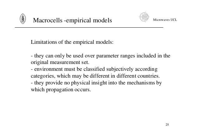 25 log20 h) Propagation Model 25 log20 h) Propagation Model