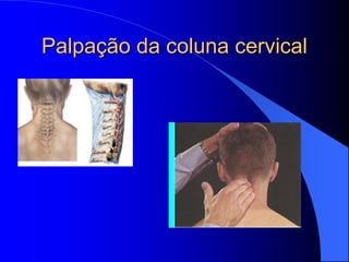 Palpação da coluna cervical
 