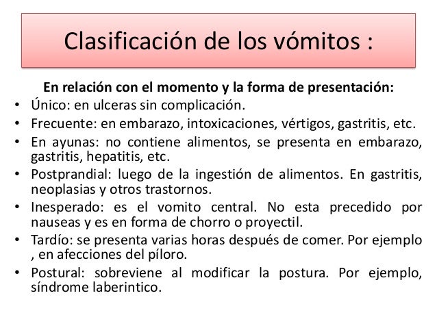 Vomito despues de comer Vomito despues de comer