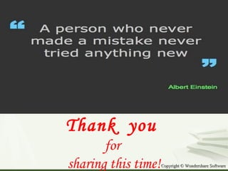 Copyright © Wondershare SoftwareCopyright © Wondershare Software
Thank you
for
sharing this time!
 