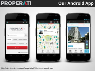 Our Android App 
http://play.google.com/store/apps/details?id=com.properati.user 
 