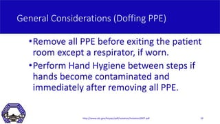 Proper Donning and Doffing of PPE | PDF
