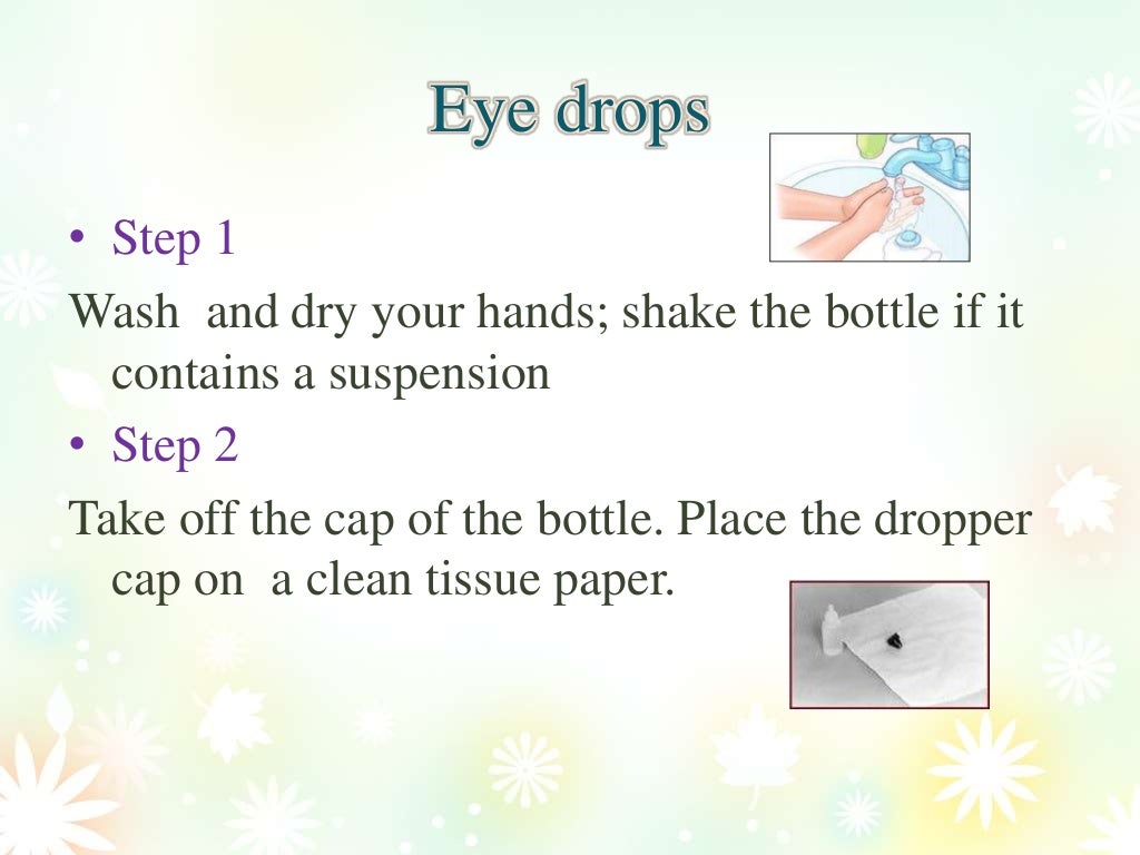 Proper eye drop administration technique