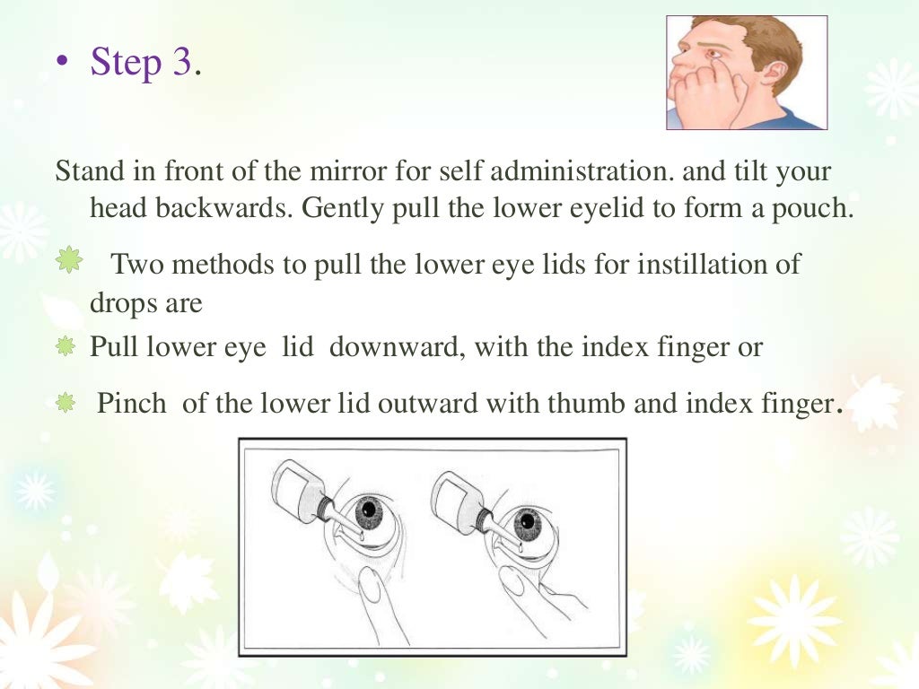 Proper eye drop administration technique
