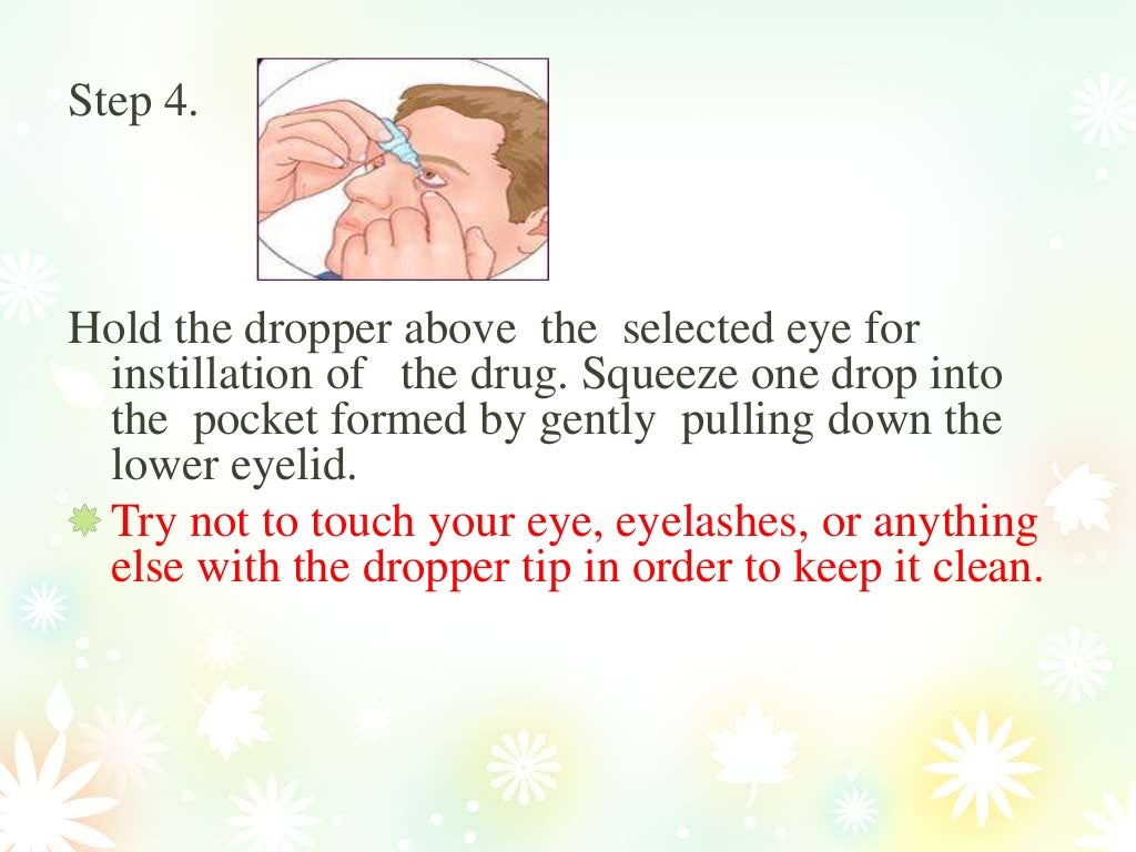 Proper eye drop administration technique
