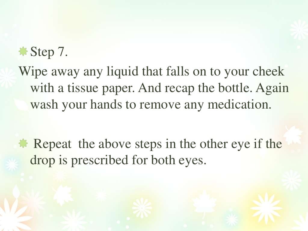 Proper eye drop administration technique