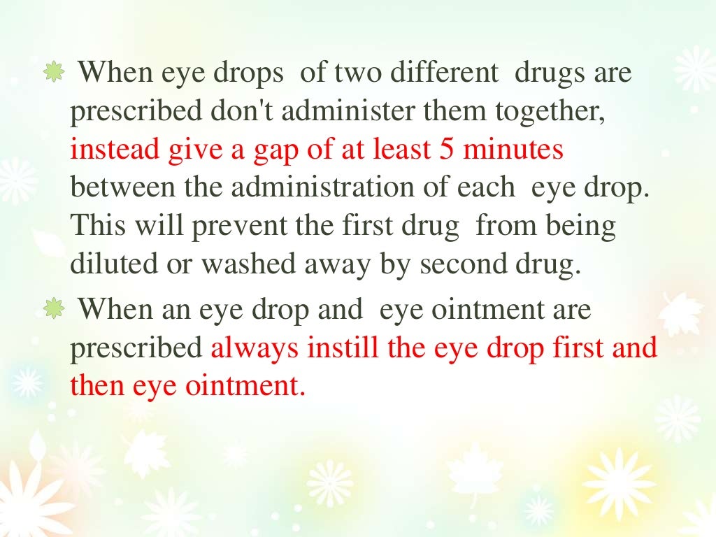 Proper eye drop administration technique