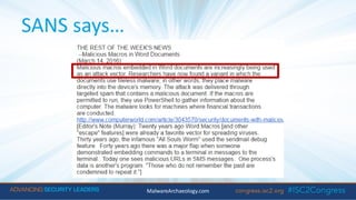 SANS says…
MalwareArchaeology.com
 