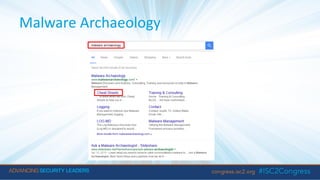 Malware Archaeology
 