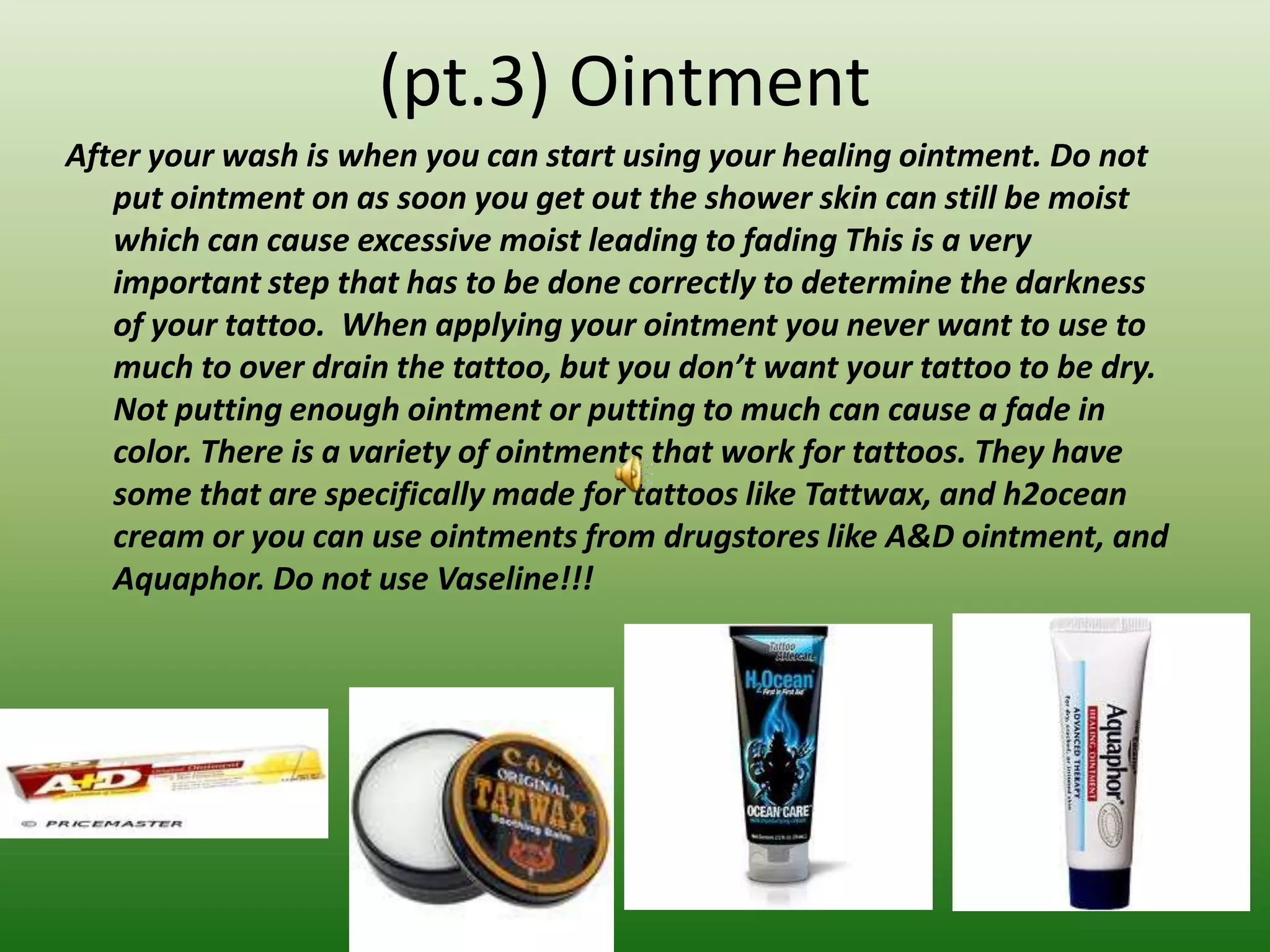 Properly healing tattoos | PPTX