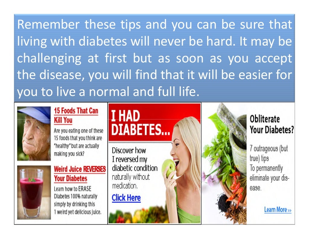 Six Ways guidelines for diabetes management