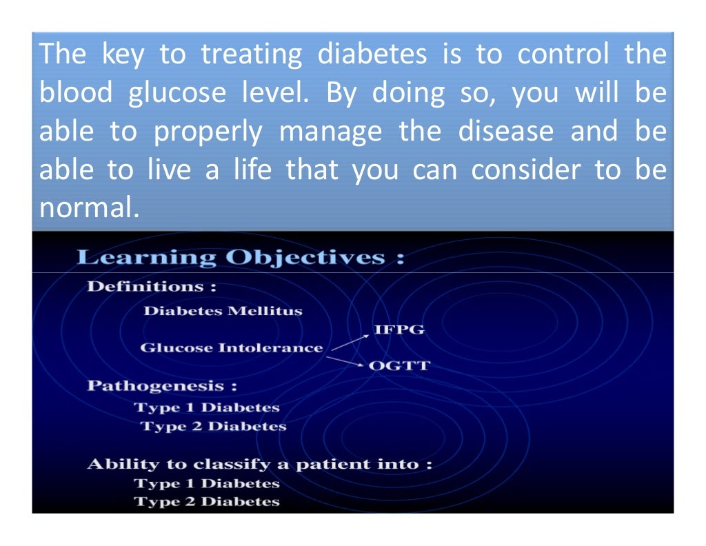Six Ways guidelines for diabetes management