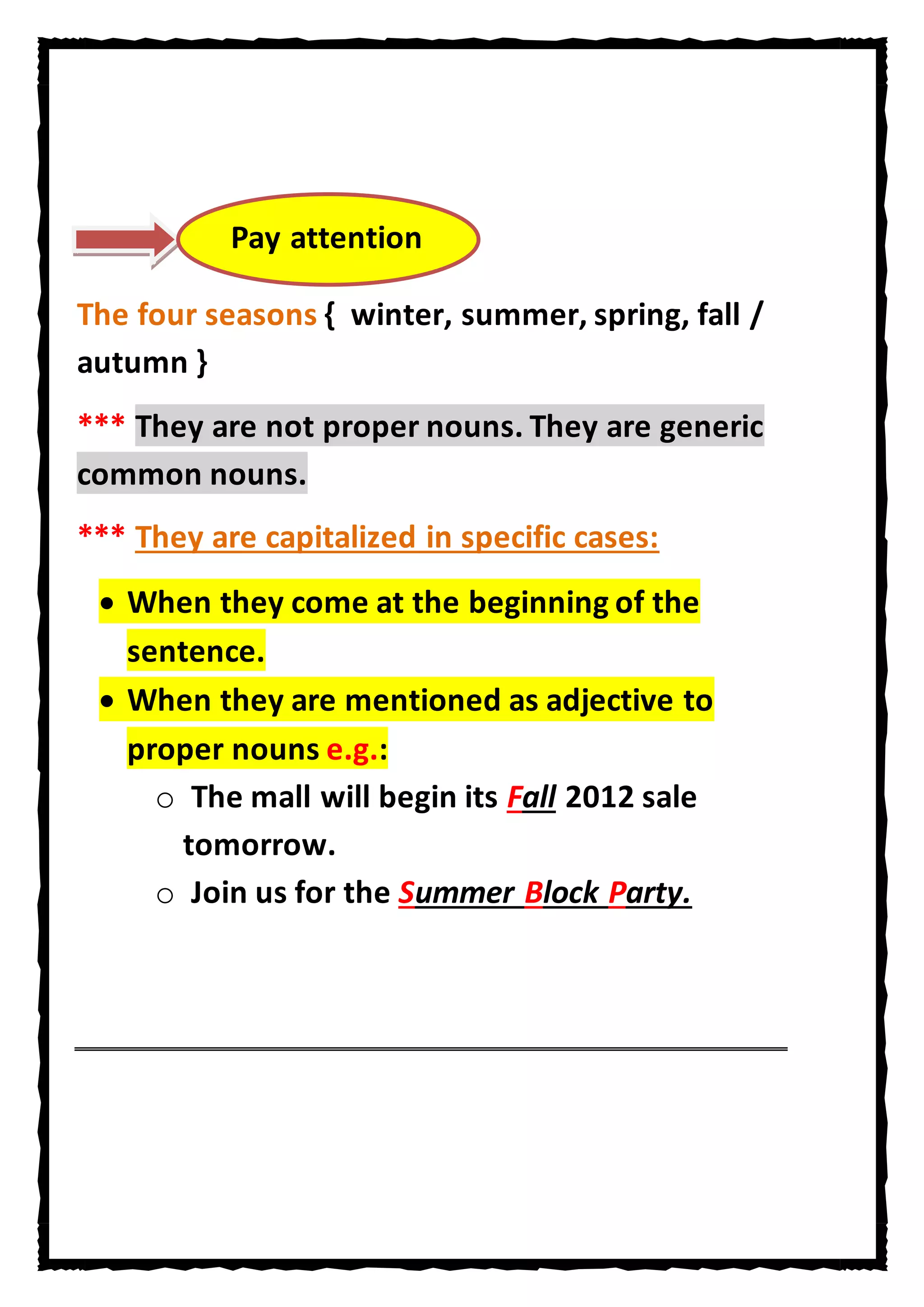 Proper nouns and Common nouns | DOCX - One For All