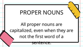 Proper Nouns Rules and Examples Grammar Lesson Presentation in Colorful ...